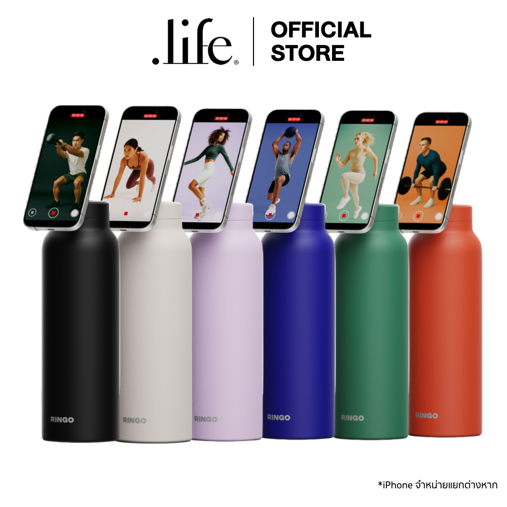 RINGO กระบอกน้ำ รุ่น Pro Bottle with Magnetic Phone Mount Lid 710ml | by Dotlife