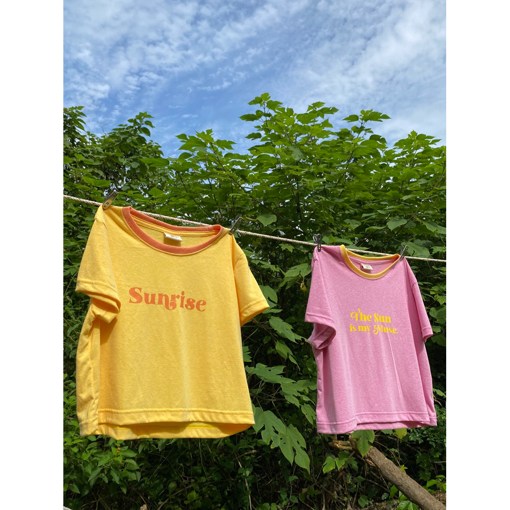 The Sun is My Muse🌞 เสื้อสีชมพู เสื้อสีเหลือง ทรงCrop