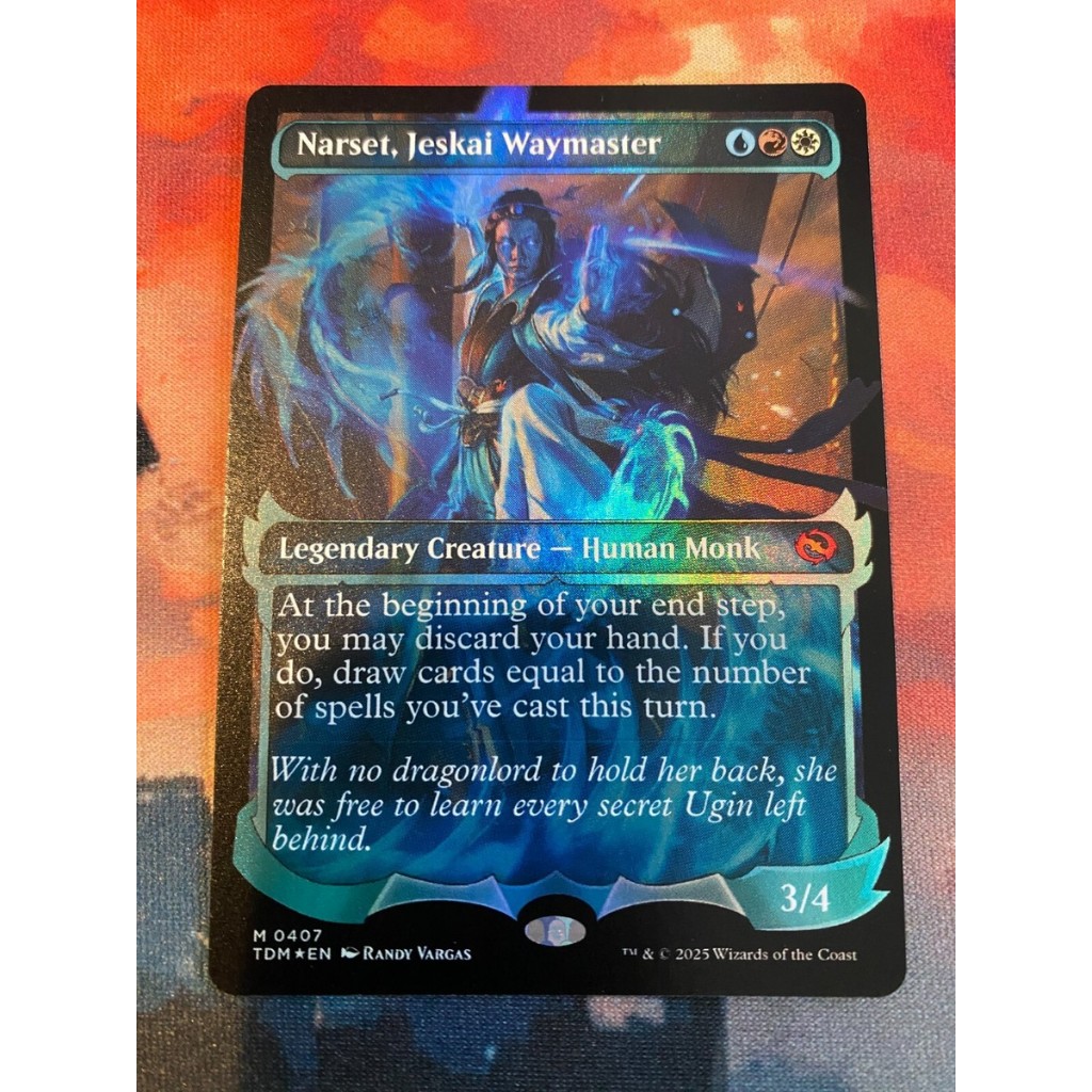 MTG : Tarkir: Dragonstorm Variants Foil: Narset, Jeskai Waymaster (0407 - Ghostfire Showcase)