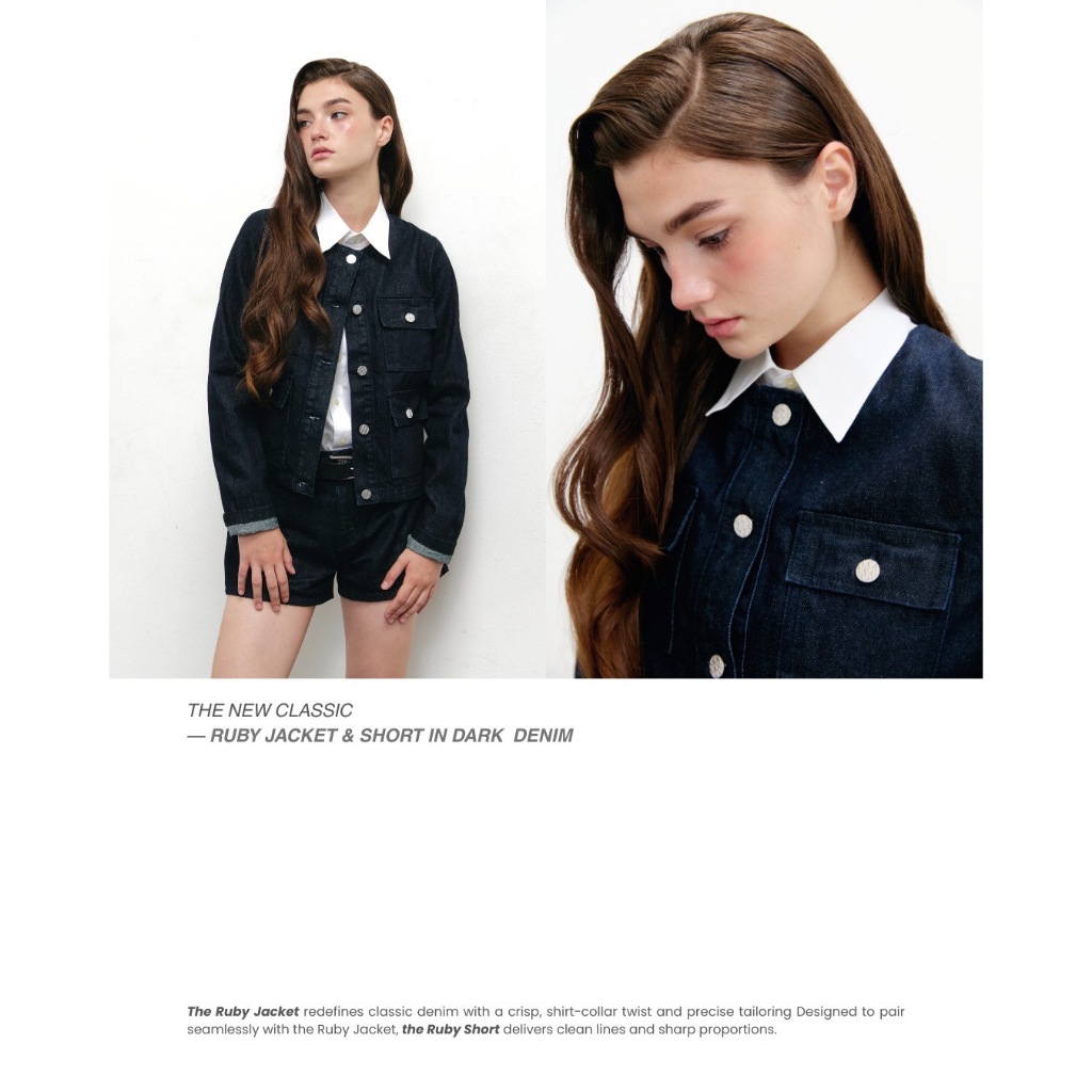 RUBY Shorts in Dark Denim — صورة 4