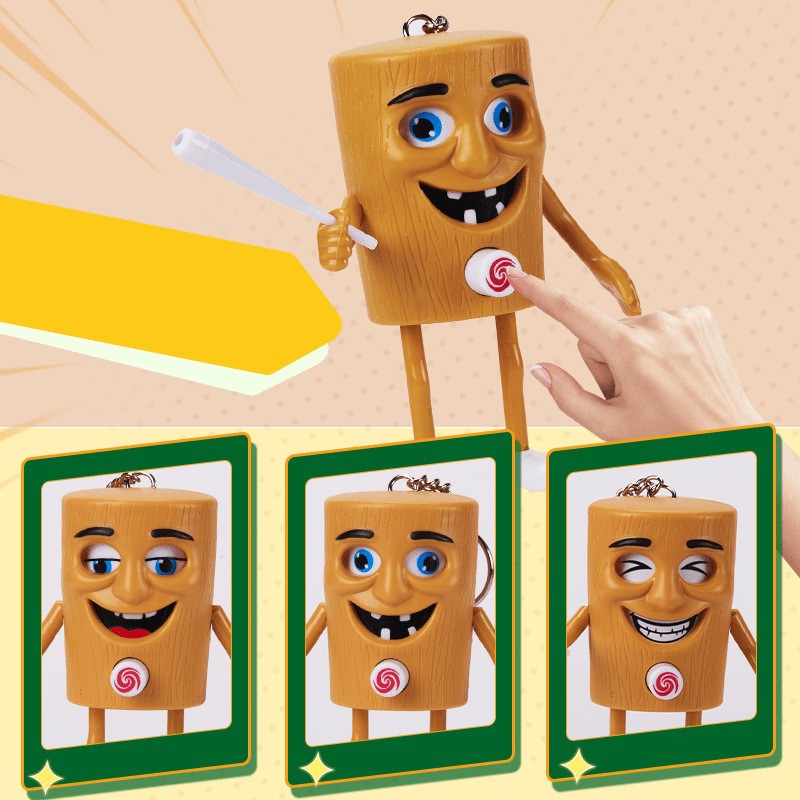 🔥พวงกุญแจ🔥 ของเล่นTung Tung Sahur 3D หมุนกดสนุก เปลี่ยนหน้า Action Figurines กระเป๋าเป้สะพายหลังเครื่องประดับจี้ รุ่น：J2 - รูปที่ 4