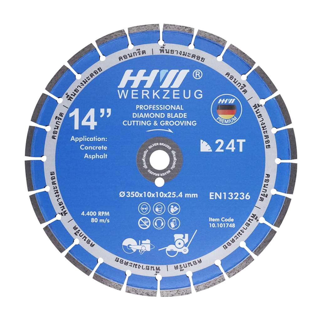 ใบตัดถนน CUTTING & GROOVING 14,16นิ้ว หนา 10 มม. / Diamond Cutting Disc Cutting & Grooving 14",16" T