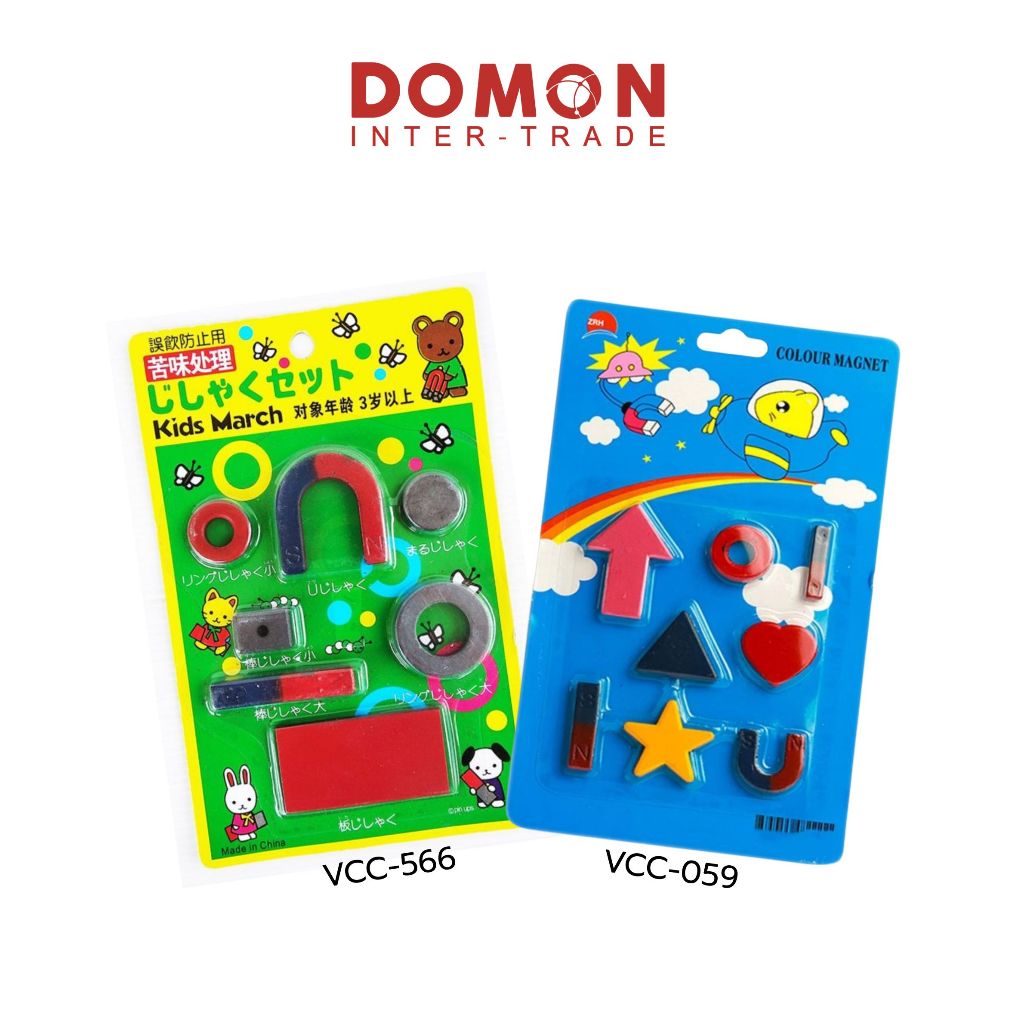 แม่เหล็กแผง 🧲 คละแบบ รูปทรงต่างๆ ชุดทดลองแม่เหล็กวิทยาศาตร์ VCC-059/VCC-566