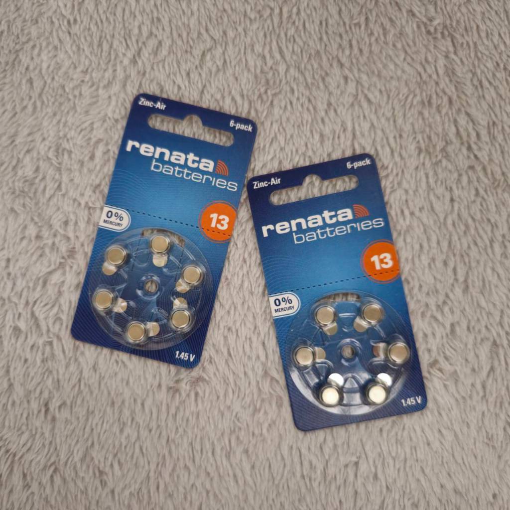 ถ่านหูฟัง ถ่านเครื่องช่วยฟัง Renata เบอร์ 13 - Renata Batteries 13 (PR48) หมดอายุ 06-2027
