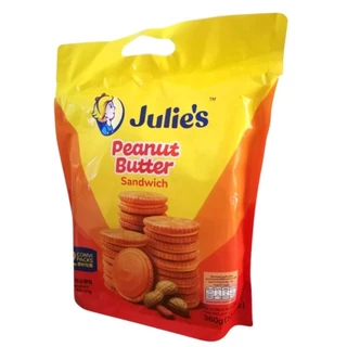 Julie's Peanut Butter Sandwich (360 g) ขนมจูลี่รสเนยถั่ว แบบถุงหิ้ว 1 ถุง (บรรจุ 12 ห่อ)
