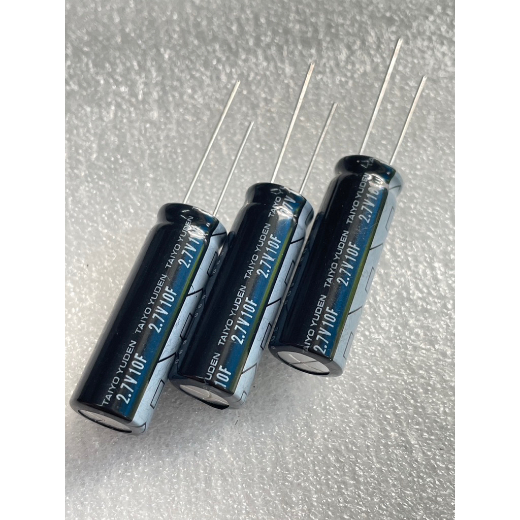 10F 2.7V(10ล้านไมโคร) DYNACAP ELNAสีดำขนาด10x32mm แท้-ใหม่จากโรงงาน ขายแพ็ค6 ตัว #คาปาซิเตอร์ #Capac