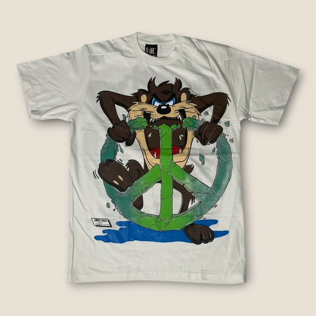 เสื้อยืดTasmanian Devil การ์ตูน ลูนีย์ทูนส์การ์ตูนส์