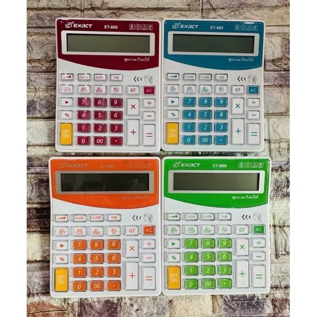 เครื่องคิดเลขET-860พูดได้(12หลัก) ใส่ถ่านAA 2ก้อน หน้าจอใหญ่