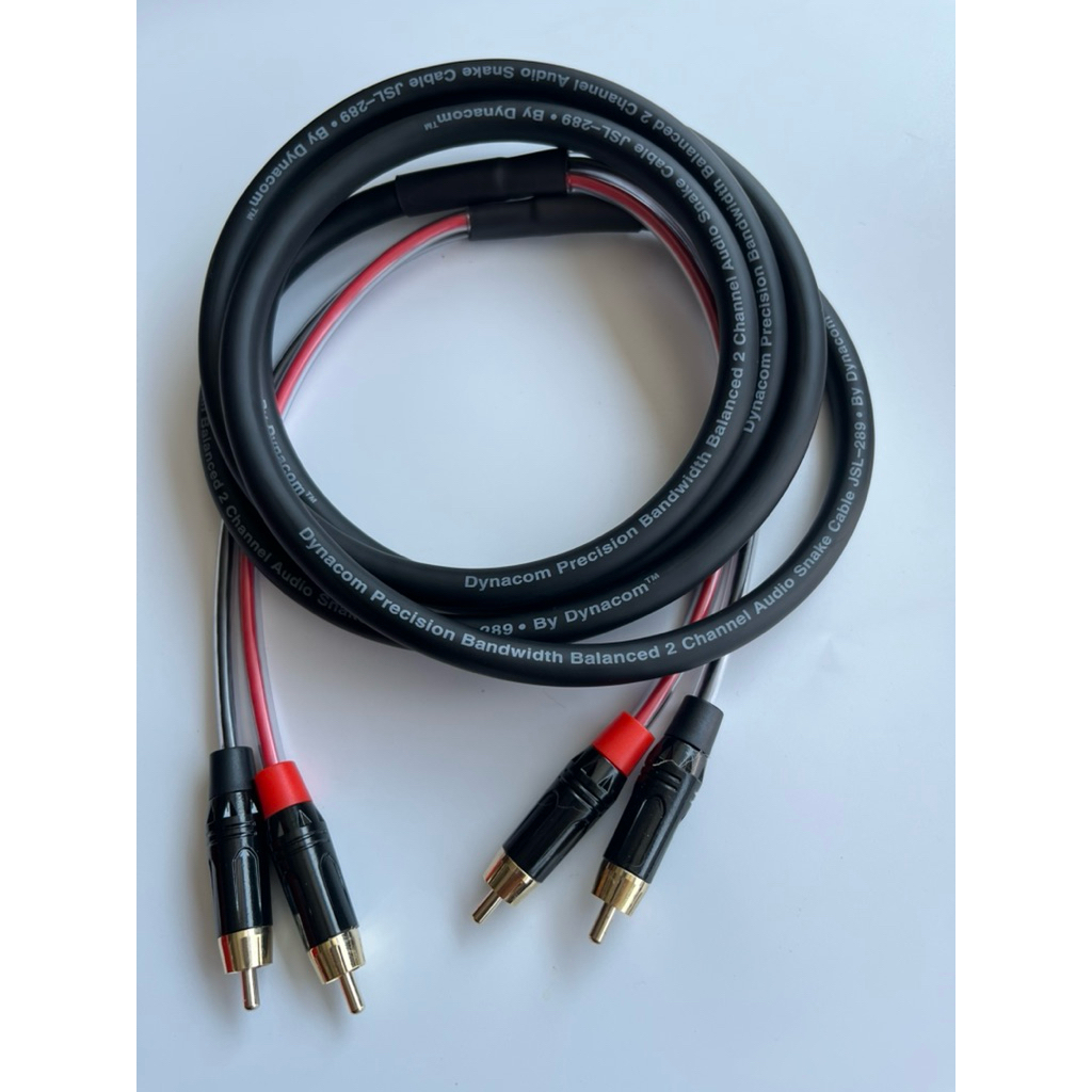 สายrca to rca 2ออก2 หัวrcaทองเหลือแท้100% ทำจากสายมัลติคอร์2คอร์ของDynacom