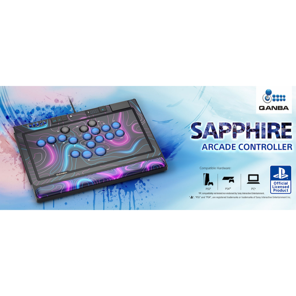 [พร้อมส่ง สต๊อกไทย มีหน้าร้าน](มาต่อสู้กัน Arcade ที่เหมาะการฝึก)Qanba Sapphire Leverless ประกันในไท