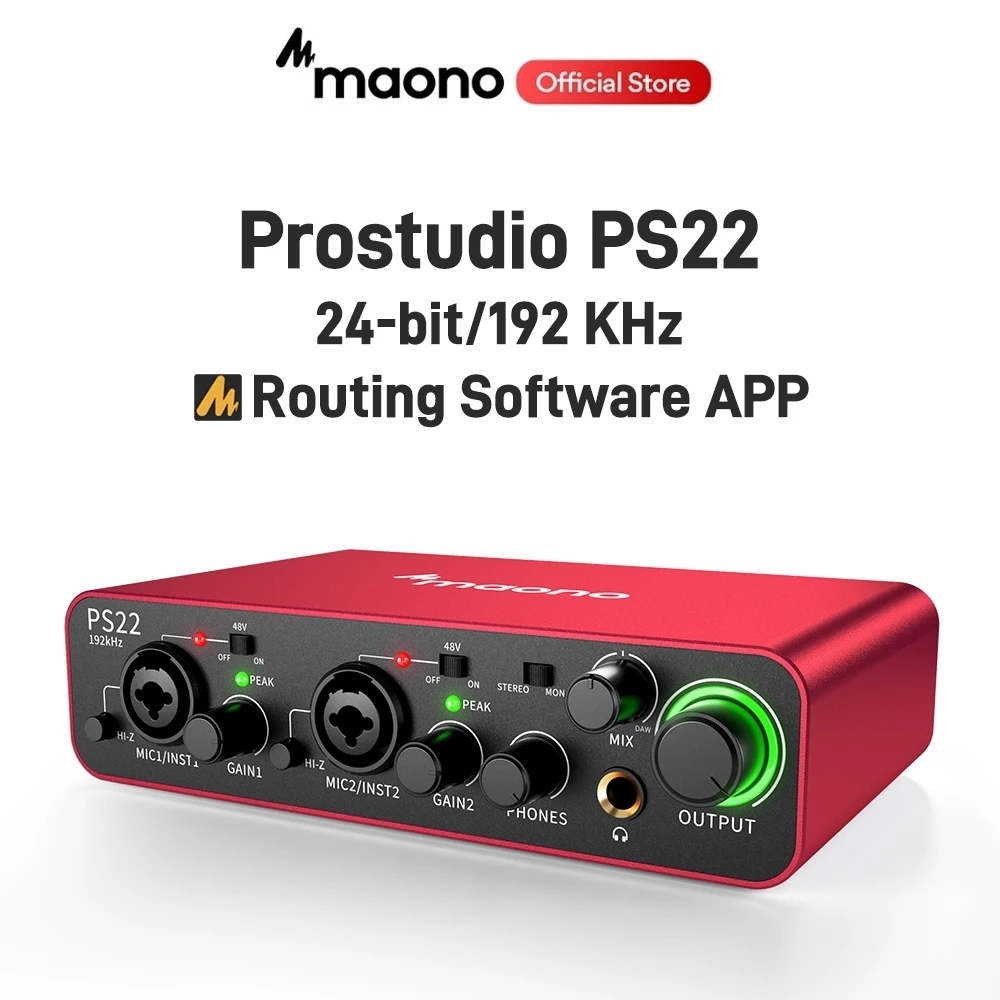 Maono PS22 อินเตอร์เฟซเสียง