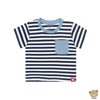 (Premie) Cuddly Cub เสื้อแขนสั้นสำหรับเด็กเล็ก ผู้หญิง ผู้ชาย ลายริ้ว สำหรับใส่ไปเที่ยว ใส่อยู่บ้าน