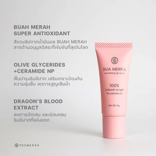 POEMERRA ลิปบาล์ม คุณหนูดี บำรุงริมฝีปาก แห้ง ปากคล้ำ ปากดำ ลิปมัน Lip Balm จากธรรมชาติ ขนาด 5 g.