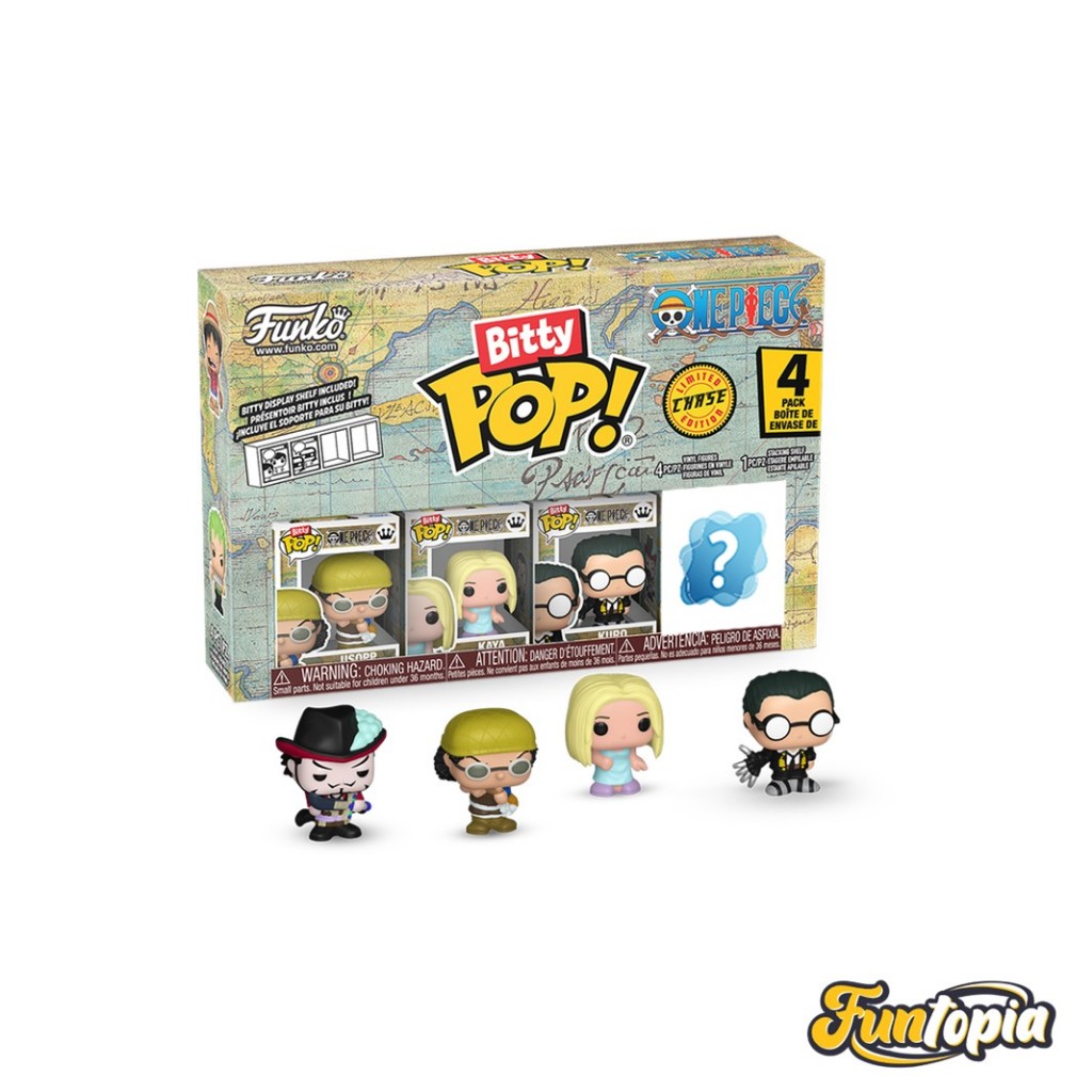 Funko Bitty POP! (86895) - Usopp, Kaya, Kuro Bitty POP!: One Piece (Pack 4)