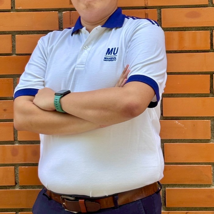 เสื้อโปโลสีขาวขลิบน้ำเงิน(ชาย)