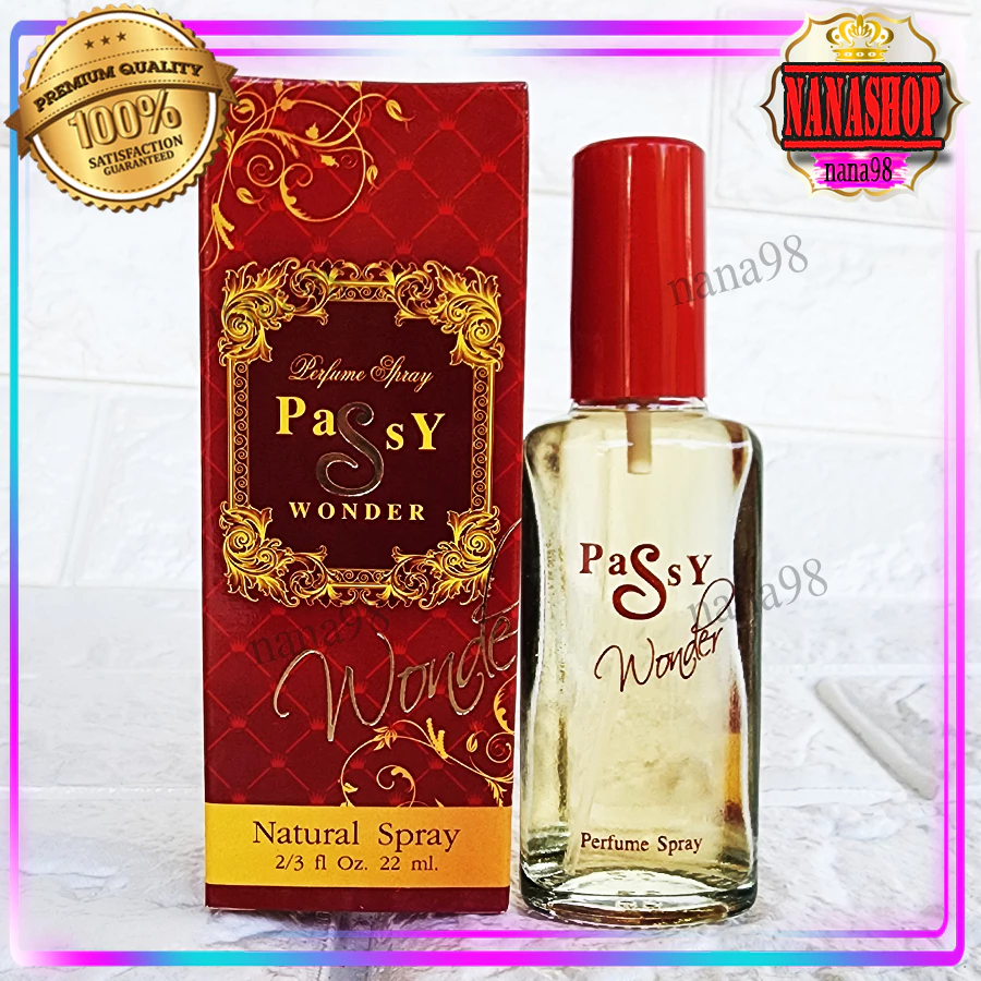 💥ส่งฟรี มีราคาส่ง น้ำหอม แพซซี่ วันเดอร์ PASSY Wonder Natural Perfume SPRAY แพซซี่ เพอร์ฟูม สเปรย์ 22 ml. กล่องแดง