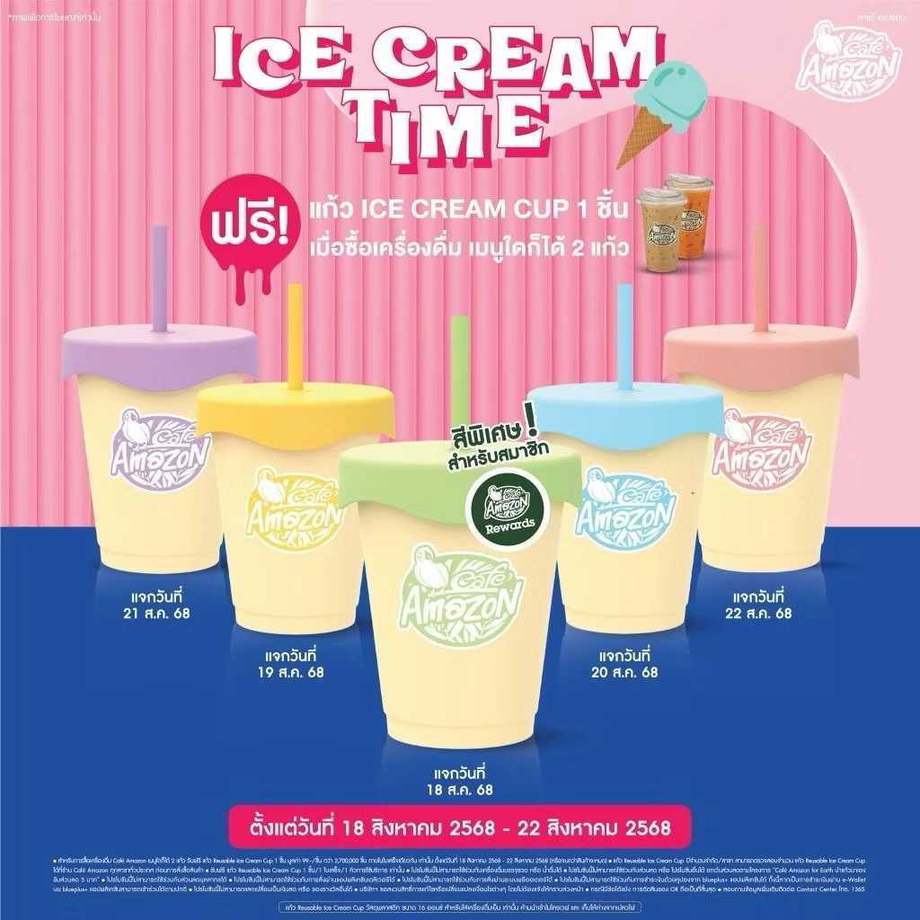 🎀(มือ1/มีvdo) แก้ว Reusable Cup Ice Cream Cup