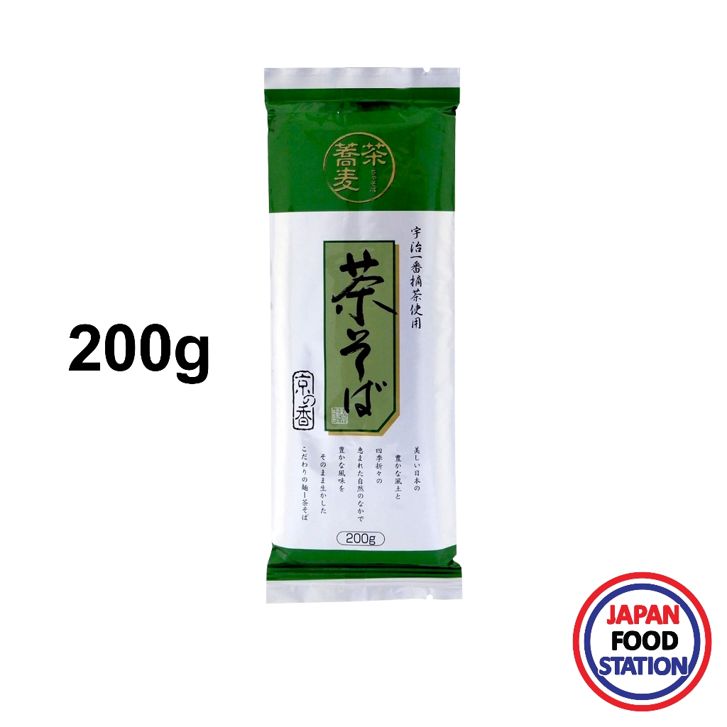 KANESU CHASOBA KYO NO KAORI 200 G(12911) เส้นโซบะชาเขียวแห้ง  JAPANESE SOBA