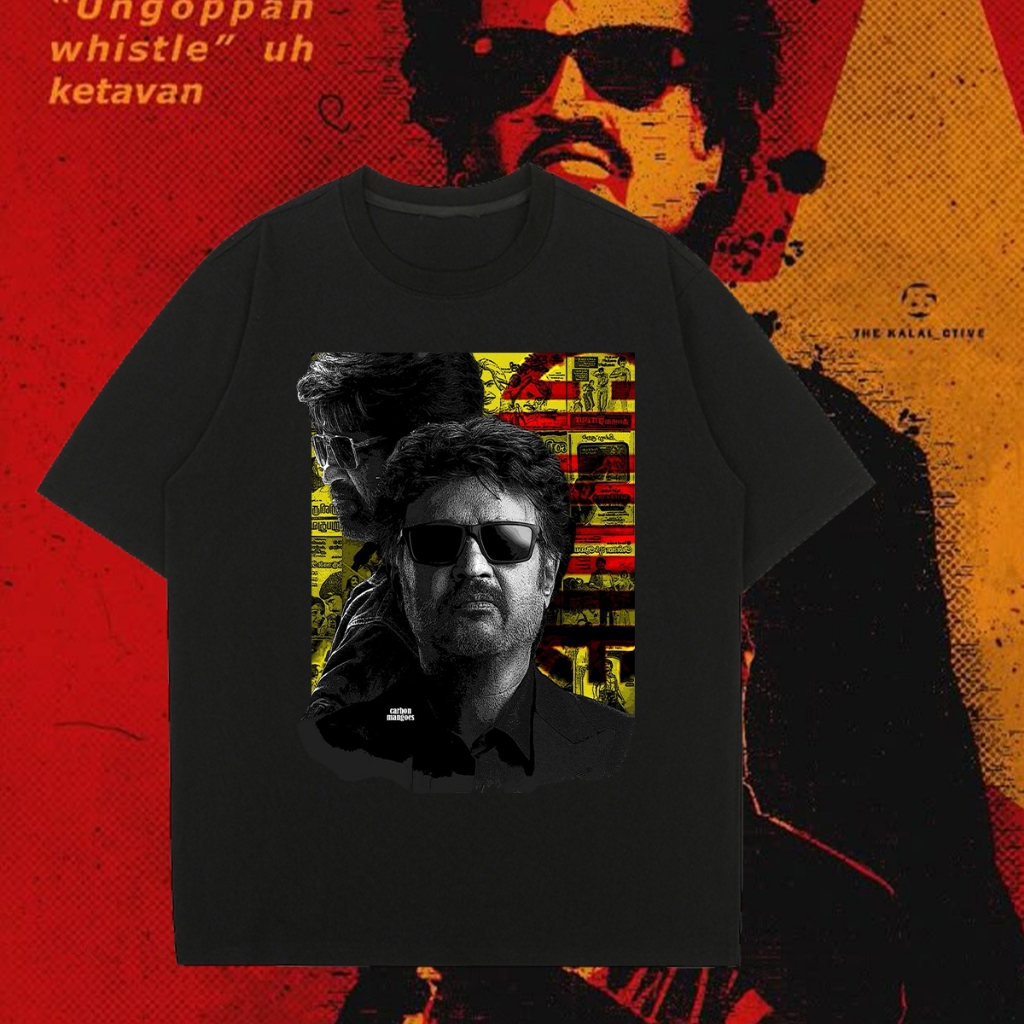 SUPERSTAR RAJINI T-Shirts  ความสะดวกสบายในการสวมใส่ มีให้เลือกทั้งสีดำและสีขาว Suitable for both men