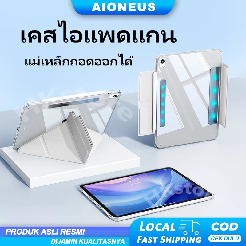 เคสไอแพด for iPad Air M4 M3 รุ่น 11นิ้ว Pro11 Air5/Air4 iPad A16 Gen 11th/10th แกนY ถอดปกได้ เคสแม่เหล็กสำหรับ iPad Gen9