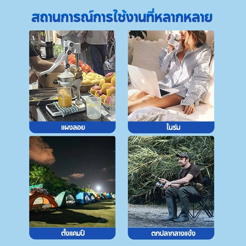 พัดลมไร้สาย 8 นิ้ว 21V ปรับมุมและส่ายหัวได้ thumbnail 6