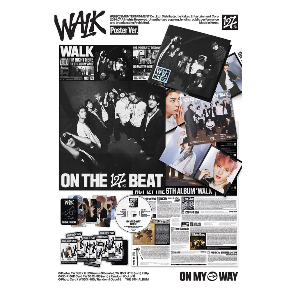 NCT127 The 6th Album Walk (Poster Ver.) อัลบั้มไม่แกะ