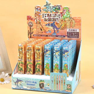 พร้อมส่ง ปากกาสุ่ม ลายการ์ตูน ยกบล็อก36แท่ง ปากกาสุ่มทุงทุงtungtung ปากกาหมึกซึม ปากกาเจล ปากกาน้ำเงิน เครื่องเขียนปากกา