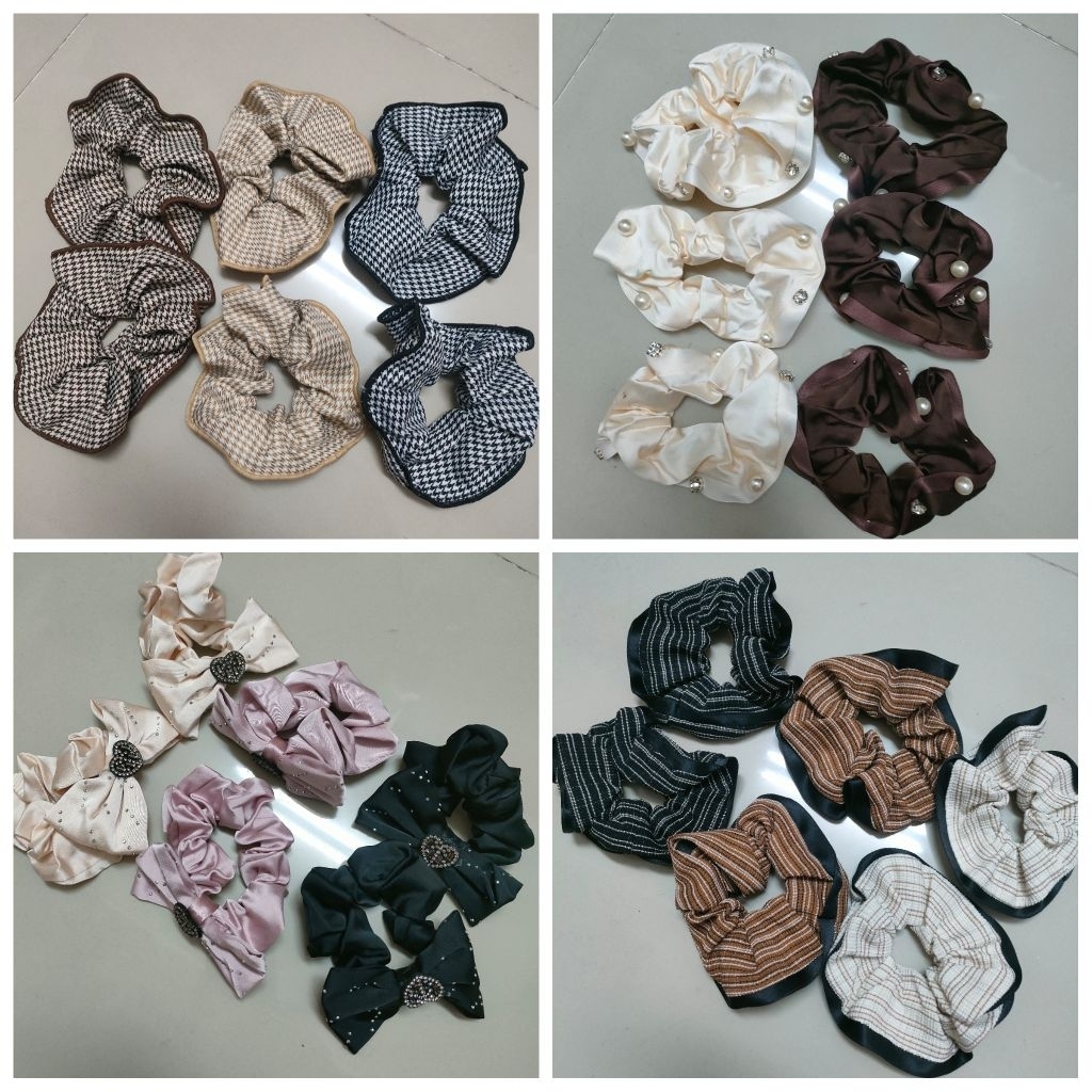 6 ชิ้น 90 บาท ยางรัดผมโดนัท โดนัทรัดผม อย่างดี