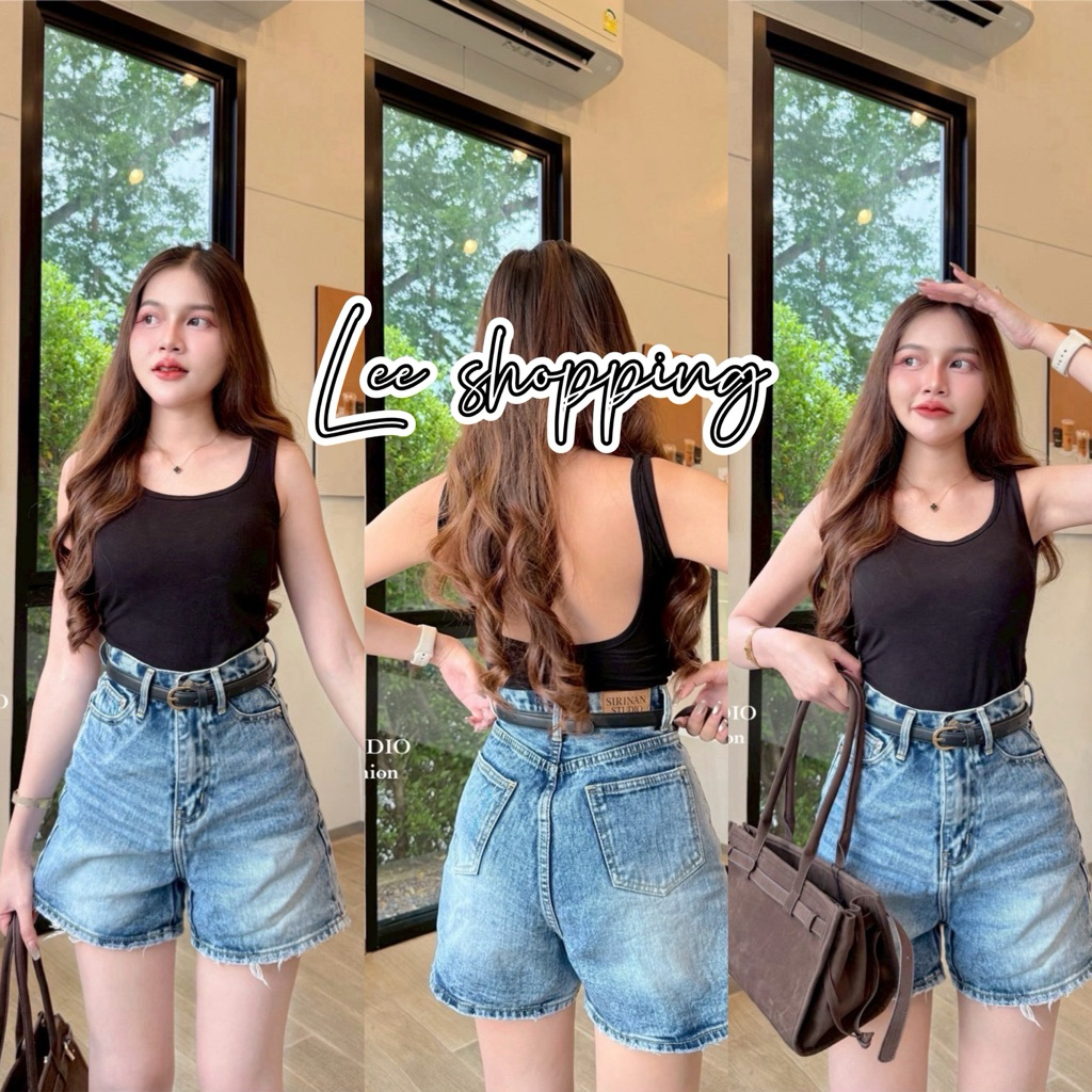 New Arrivals ⭐️เพิ่มลุคสุดเท่ในซีซั่นนี้กางเกงยีนส์รุ่นใหม่ ขาสั้นเอวสูงเนื้อยีนส์หนานุ่มเนื้อยีนสโนว์ป้ายSIRINAN STUDIO