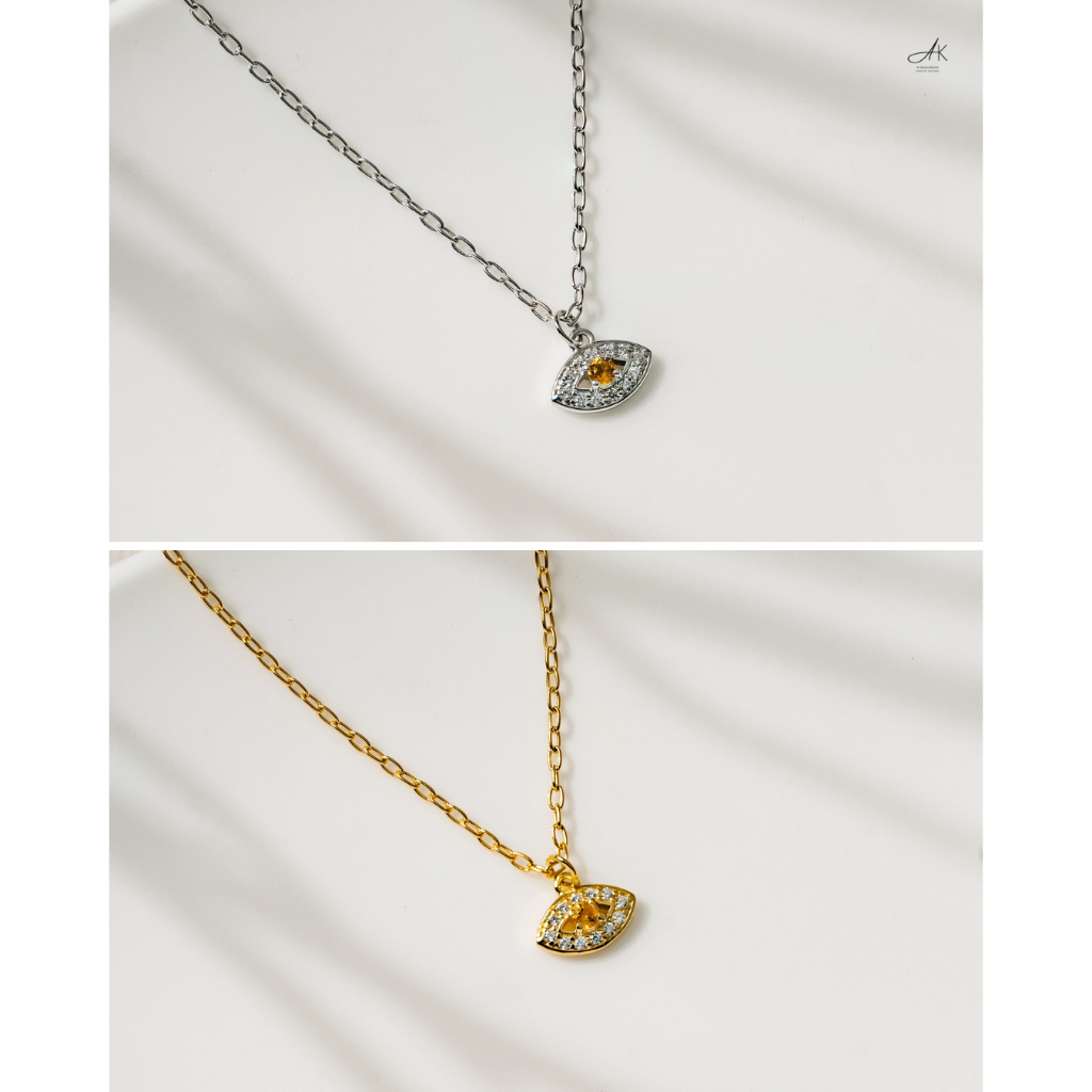 Ar-Kang Collection AKE2442/AKN784 รวมเครื่องประดับเงินแท้ สายมู ดวงตาสวรรค์ Evil Eye ประดับพลอยแท้ Swiss Blue Topaz ล้อม ราคา ถูกที่สุด ดีลบีเคเค แกลเลอรีภาพที่ 9