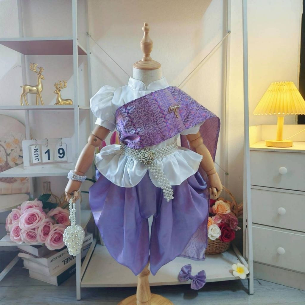 ชุดไทยประยุกต์ ชุดไทยเด็ก✅พร้อมส่ง(KT) - รูปที่ 4