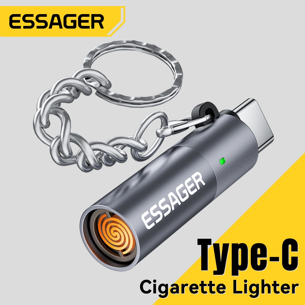 Essager Type C OTG ที่จุดบุหรี่สำหรับโทรศัพท์มือถือ ไฟแช็กพกพา