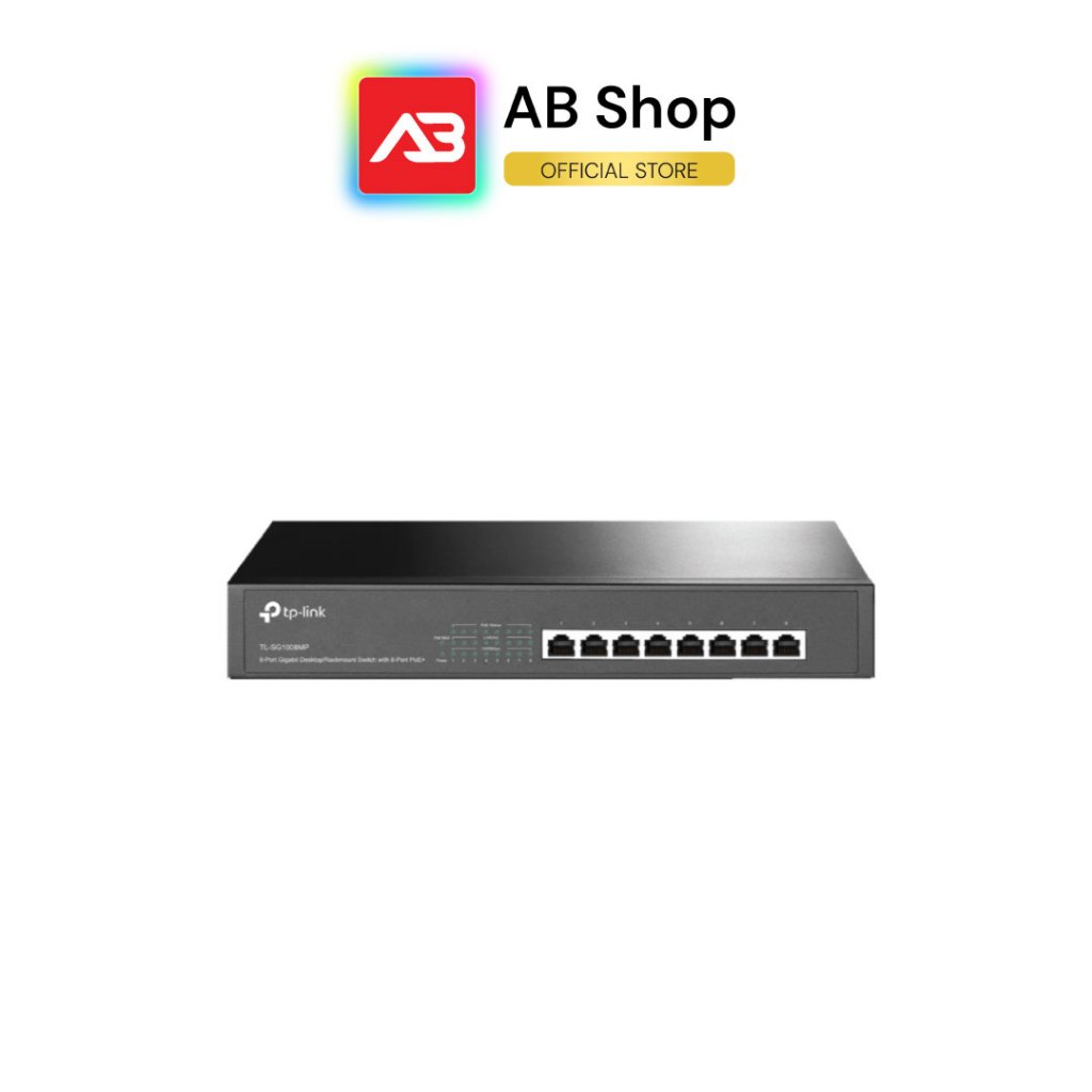 TP-Link 8-Port Gigabit Desktop/Rackmount Switch with 8-Port PoE+ รุ่น TL-SG1008MP