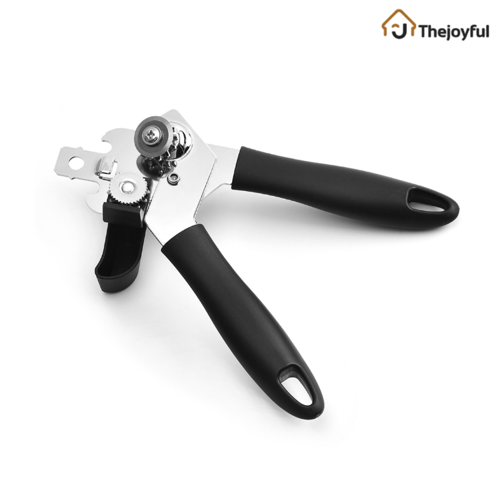 Thejoyful ที่เปิดกระป๋อง 3 in 1 ที่เปิดฝากระป๋อง ที่เปิดกระป๋องอเนกประสงค์ มีดเปิดกระป๋อง can opener สีดำ