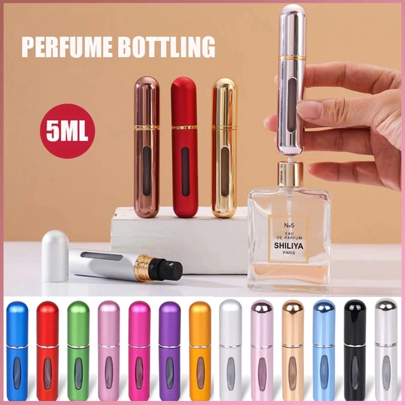 พร้อมส่งในไทยถูกสุดๆ ขวดเเบ่งน้ำหอมพกพา 5ml ปั้มเติมก้นขวด พกพาสะดวก รีฟิวง่ายสำหรับเดินทาง ใส่น้ำหอม เครื่องสำอางค์เหลว