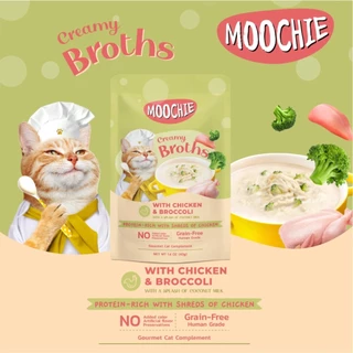 Moochie Creamy Broths มูชี่ครีมมี่มูส อาหารแมว ครีมมี่ซุปแมว
