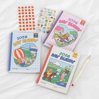 2026 My Buddy Diary ไดอารี่รายสัปดาห์มายบัดดี้ ลิขสิทธิ์แท้ Dailylike – [weekly] - (FREE Sticker!)