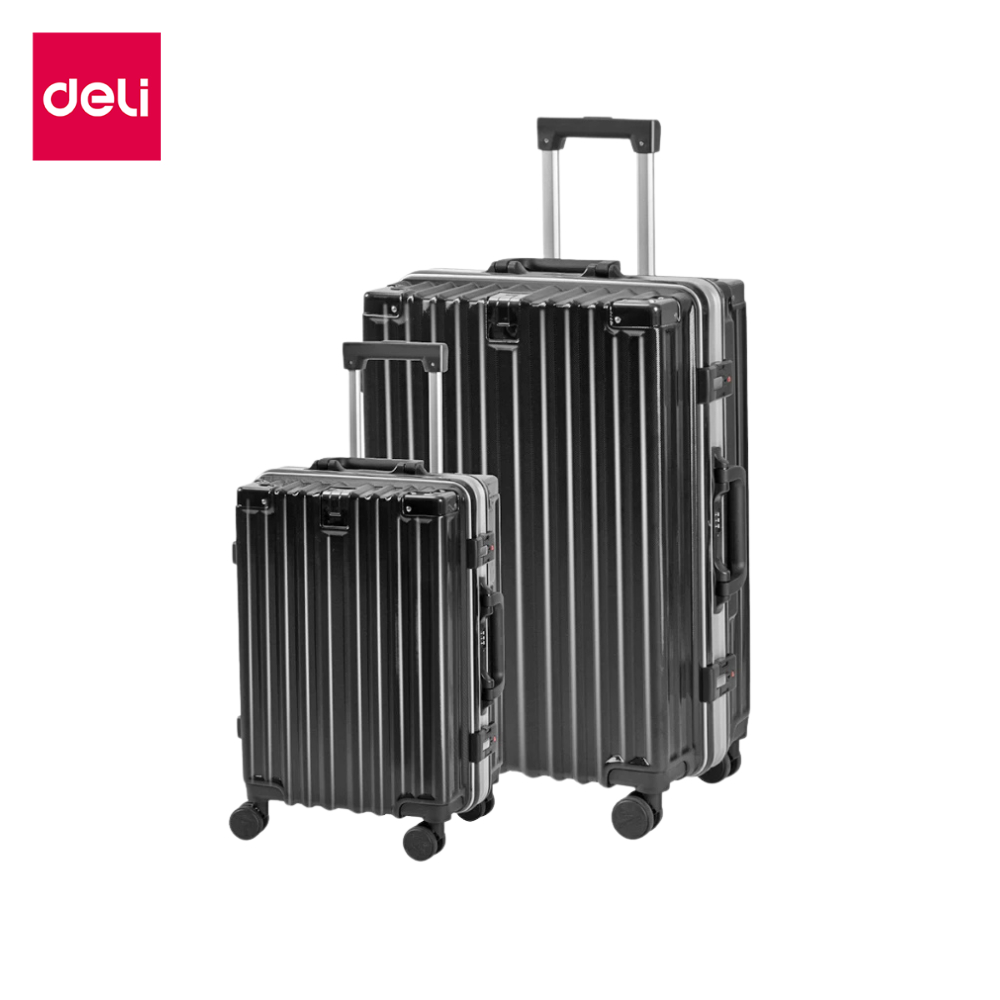 Deli กระเป๋าเดินทาง  20 24 นิ้ว ล้อลาก 360 องศา ล็อครหัส ปลอดภัย  ทนทาน รับประกัน1ปี Suitcase