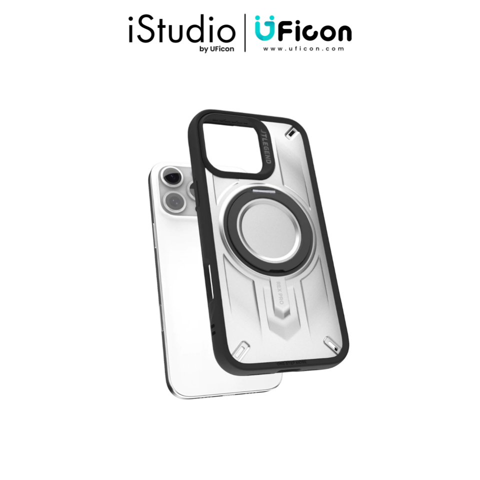 เคส JTLEGEND: iPhone 16 Pro Max Rex Pro Mag roatated stand shockproof case - Black