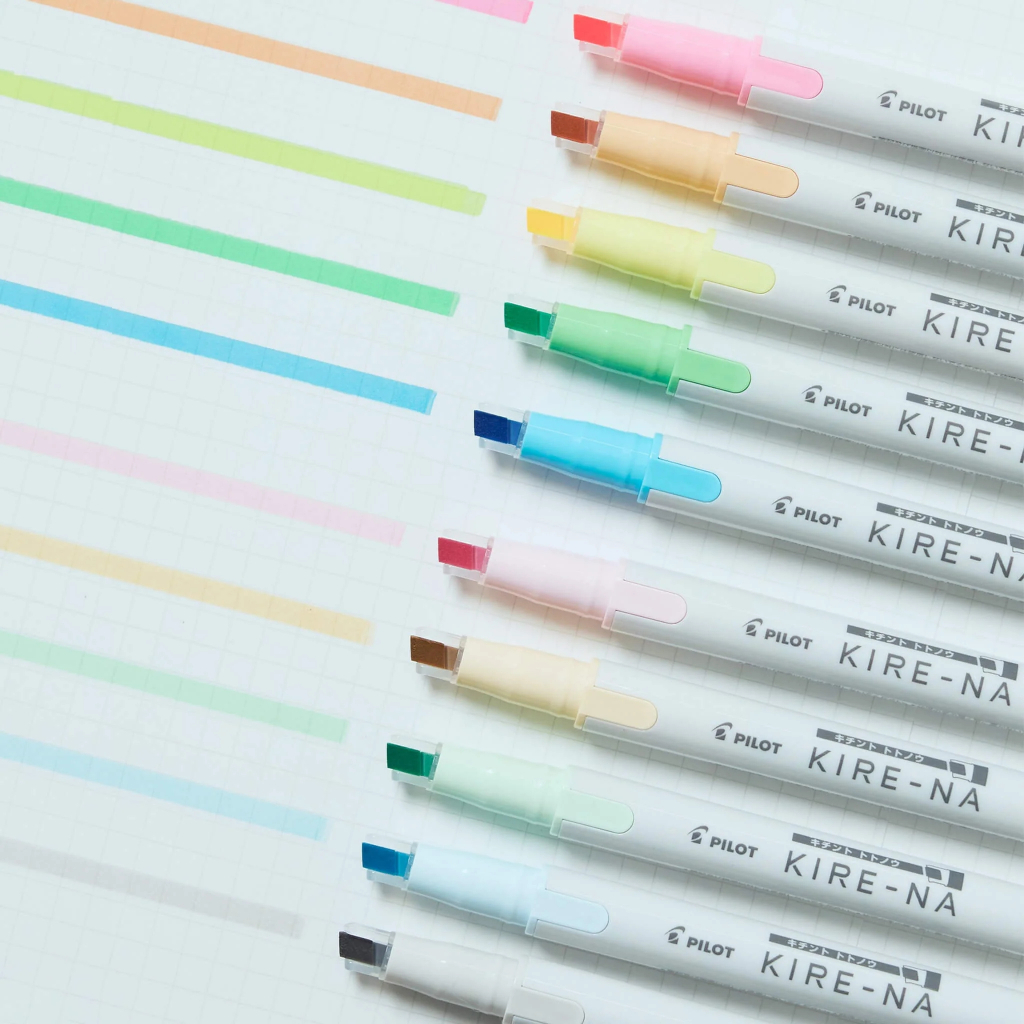 PILOT KIRE-NA ปากกาไฮไลท์ที่ใช้ง่าย คมชัด ไม่เลอะมือ ได้รับรางวัลจากญี่ปุ่น พร้อมส่งค่ะ
