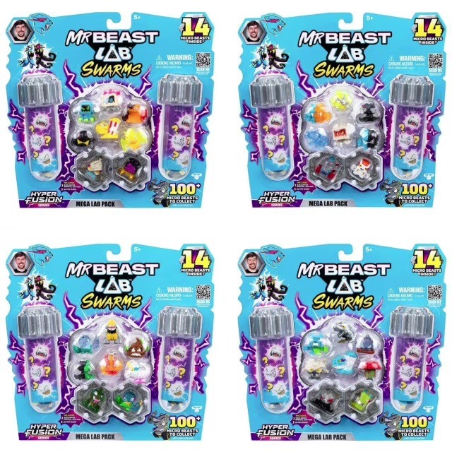 ใหม่ล่าสุด!! มิสเตอร์บีส MrBeast Lab Swarms S3 Mega Lab Playset รุ่น 14 ตัว แท้!! ออกห้างที่ประเทศออ