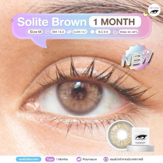 Glitzlens Solite brown [Dia 14.2] คอนแทคเลนส์รายเดือน ultras…