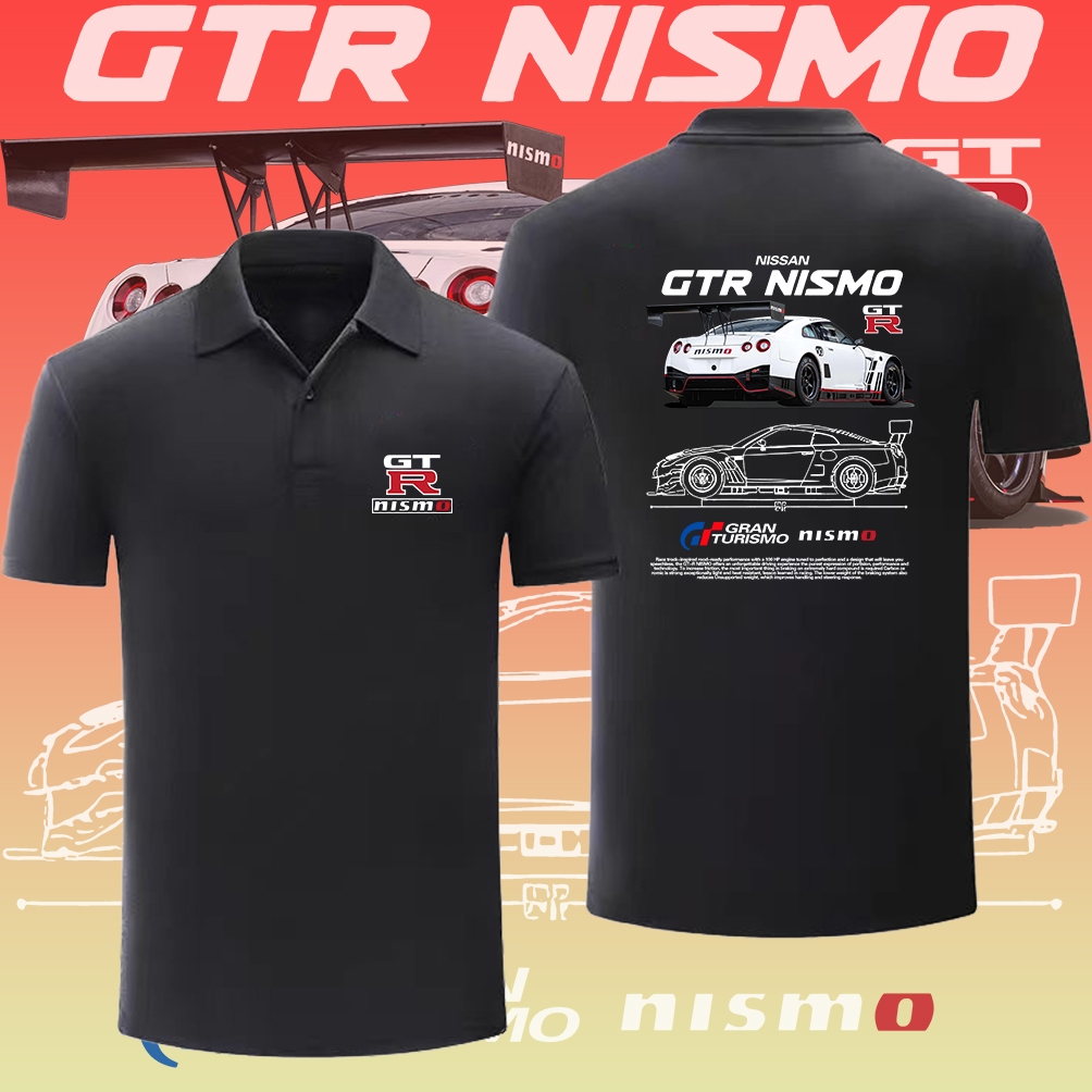 Nissan GTR Sports Polo Shirt Nismo GTR R35 Fashion Sports Cotton Polo Shirt M-3XL