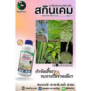 สกินเคม ขนาด1ลิตร สารเฮกซะโคนาโซล5% สารป้องกันและกำจัดโรคพืช ออกฤทธิ์ดูดซึมโรคกาบใบแห้ง โรคใบขีดสีน้ำตาล คุมโรคได้กว้าง