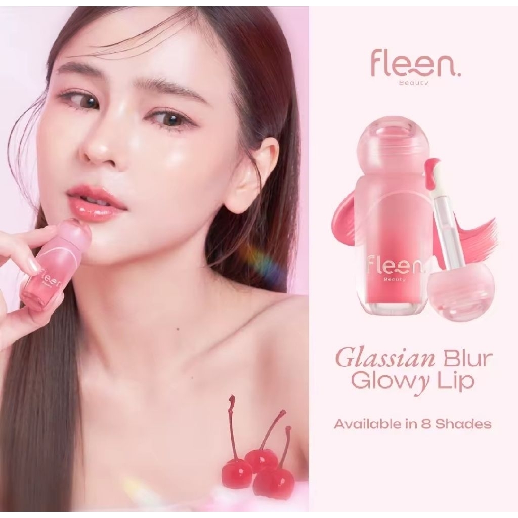 [ขออนุญาติแบรนด์ค่ะ, ใช้1ครั้ง, 01,03,05]Fleen Beauty Glassian Blur Glowy Lip | กลาสเซียน เบลอ โกลวี