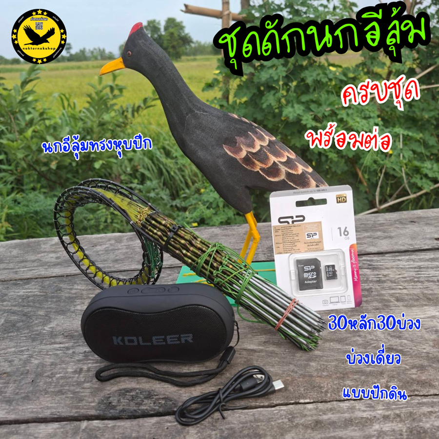 ชุดครืนดักนกอีลุ้ม นกตูม อุปกรณ์ดักนก นกหุบปีก ใช้ง่ายมีคู่มือ ต่อเข้าเร็ว สินค้าใหม่มีรับประกัน