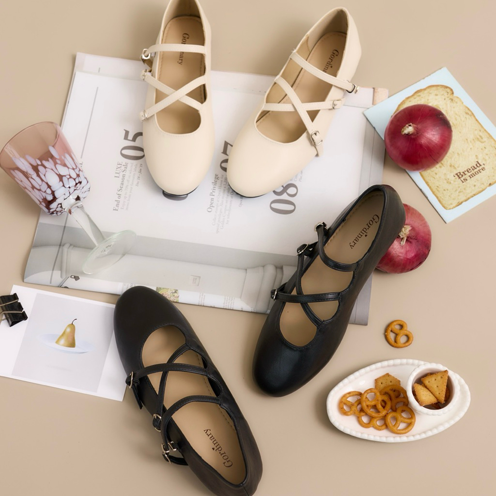 Gordinary Ashley แมรี่เจนสายไขว้ (6158-11) Size 35-39