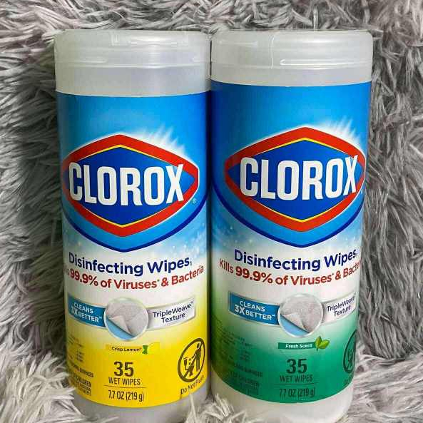 ใหม่🌟Clorox Wipes 35 แผ่น.สินค้ายอดฮิตลอดกาลจาก Costco ฆ่าเชื้อโรค99.9%สะอาดหมดจด