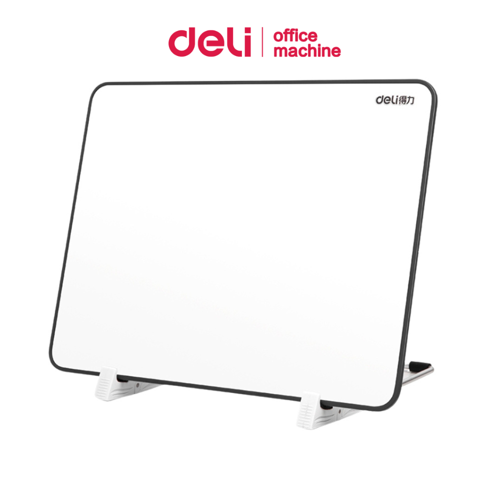 [ของแถมฟรี] Deli กระดานไวท์บอร์ด กระดานแม่เหล็ก มินิไวท์บอร์ด 1ด้าน พร้อมขาตั้ง Hanging Whiteboard