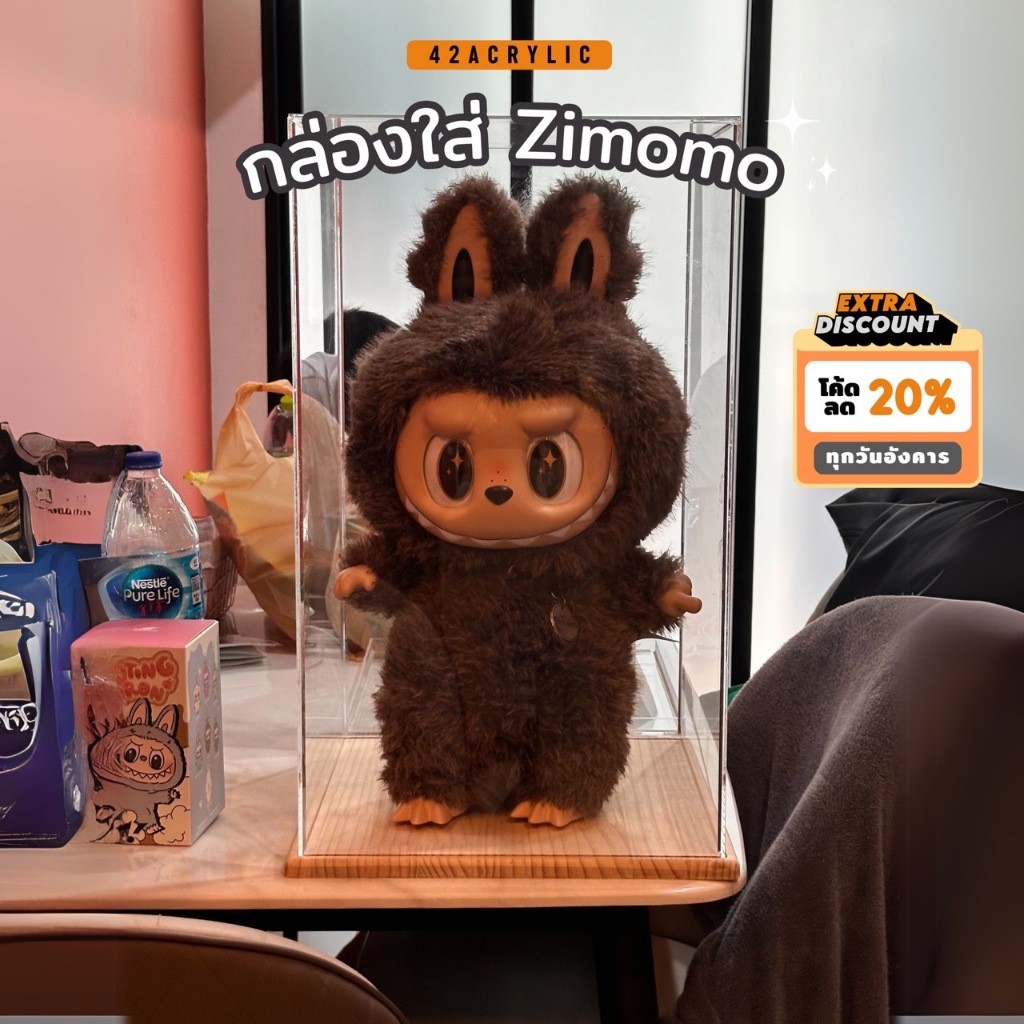 (❗️พร้อมส่ง) กล่องใส่ Zimomo อะคริลิค ขนาด 35*35 สูง 60 cm กล่องใส่โมเดล กล่องอะคริลิค Labubu